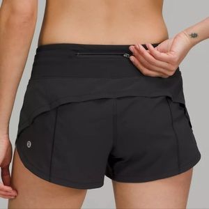 🍋 Lululemon solid black Speed short 2.5” inseam